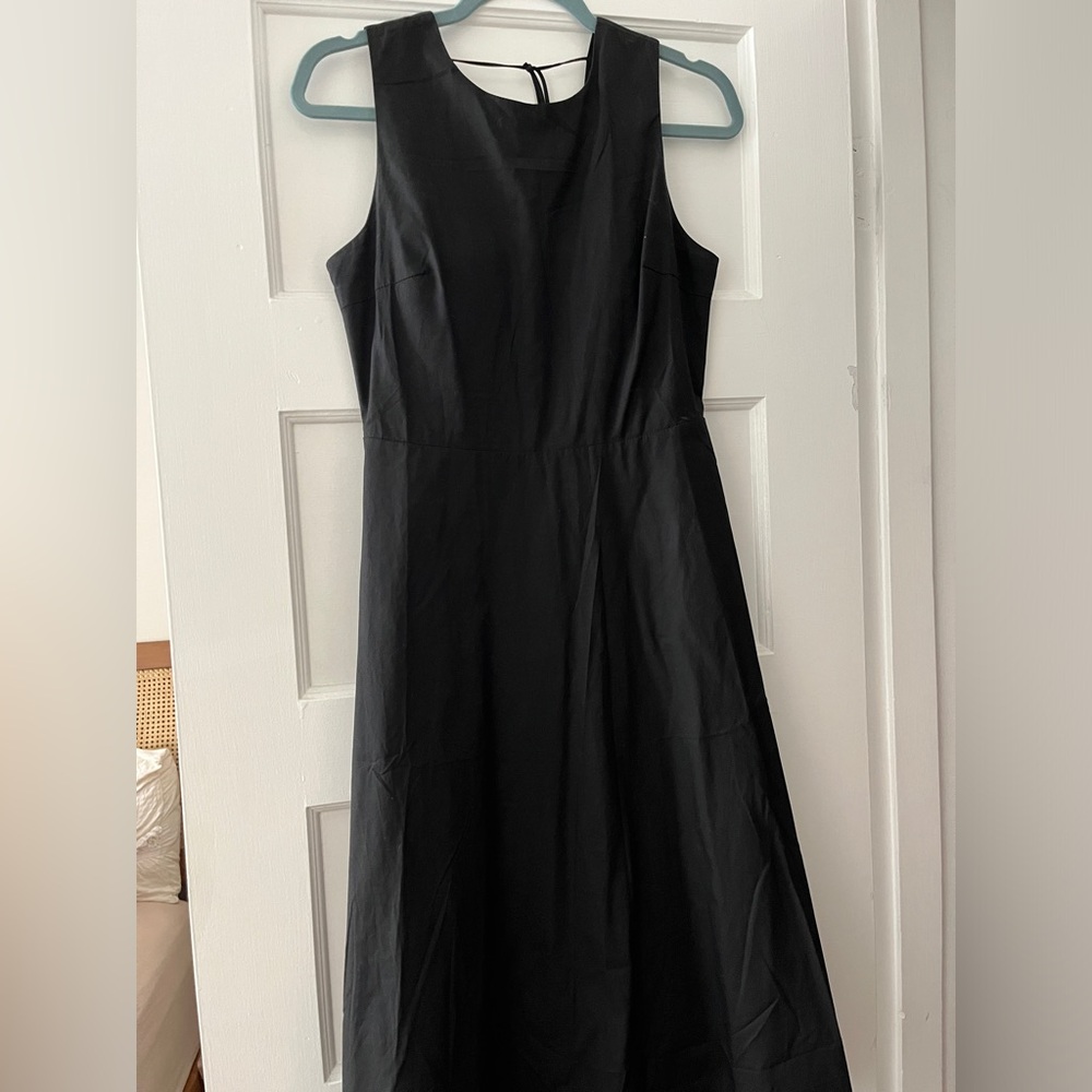 Love Bonito black dress with open tie back-size 6